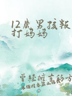 12岁男孩叛逆打妈妈