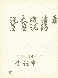 洗衣机消毒洗是怎么洗的