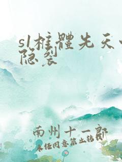 s1椎体先天性隐裂