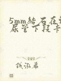 5mm结石在输尿管下段卡住怎么办