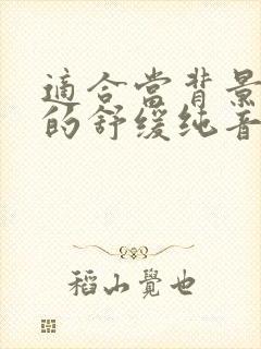 适合当背景音乐的舒缓纯音乐