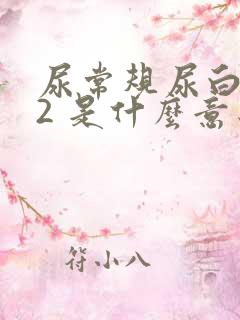 尿常规尿白细胞2 是什么意思