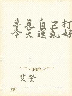 梦见自己打麻将今天运气好吗