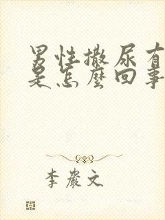 男性撒尿有点痛是怎么回事