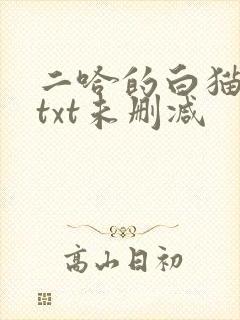 二哈的白猫师尊txt未删减