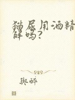 猫尿用酒精能分解吗?