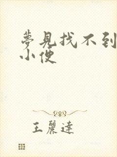 梦见找不到厕所小便