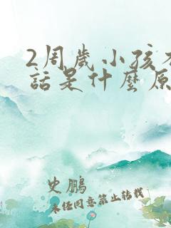 2周岁小孩不说话是什么原因