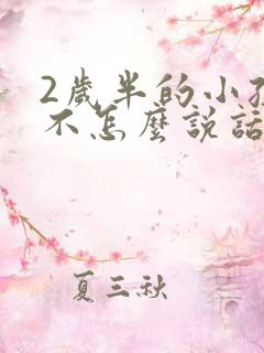 2岁半的小孩还不怎么说话,怎么办