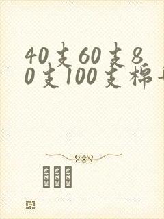 40支60支80支100支棉哪个好