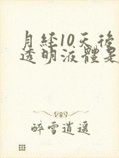 月经10天后有透明液体是怎么回事