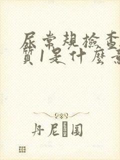 尿常规检查蛋白质1是什么意思