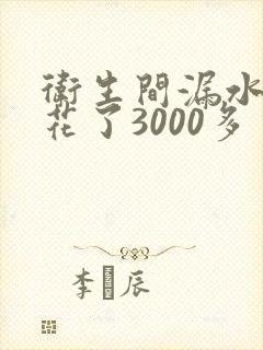 卫生间漏水注胶花了3000多