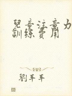 儿童注意力缺陷训练费用