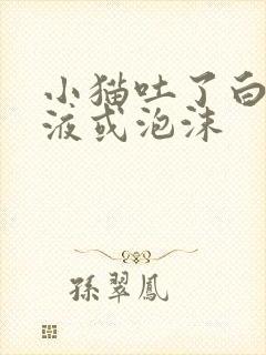 小猫吐了白色黏液或泡沫