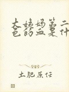 大姨妈第二天黑色的血是什么情况