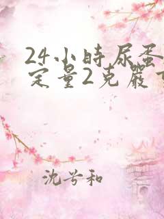 24小时尿蛋白定量2克严重吗