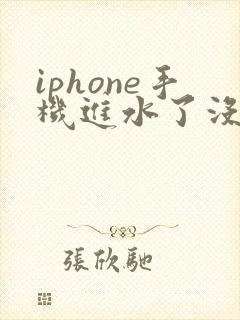 iphone手机进水了没声音怎么办