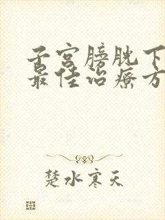 子宫膀胱下垂的最佳治疗方法