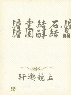 胆囊结石,胆囊胆固醇结晶