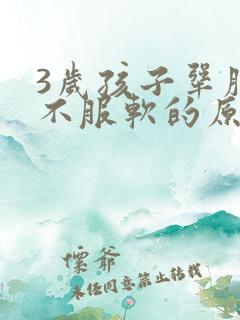 3岁孩子犟脾气不服软的原因