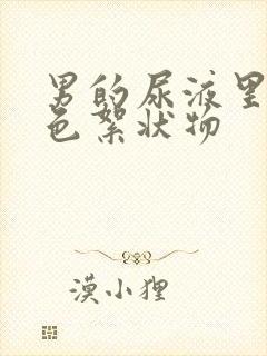 男的尿液里有白色絮状物