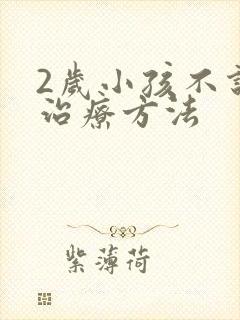 2岁小孩不说话治疗方法