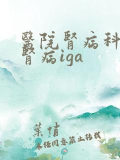 医院肾病科治疗肾病iga