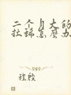 二个月大的小狗拉稀怎么办