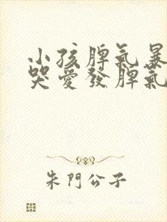 小孩脾气暴躁爱哭爱发脾气怎么办