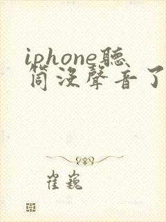 iphone听筒没声音了免提有声音