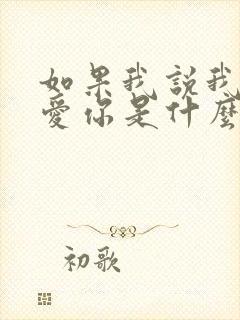 如果我说我真的爱你是什么歌