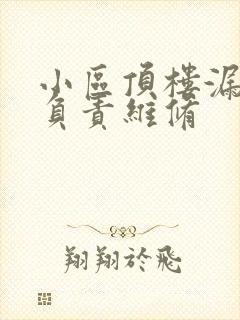 小区顶楼漏水谁负责维修