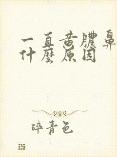 一直黄脓鼻涕是什么原因