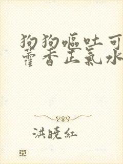 狗狗呕吐可以喝藿香正气水吗