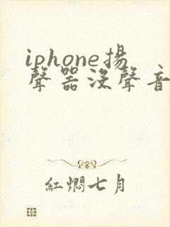 iphone扬声器没声音听筒有声音