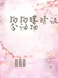 狗狗眼睛流脓状分泌物