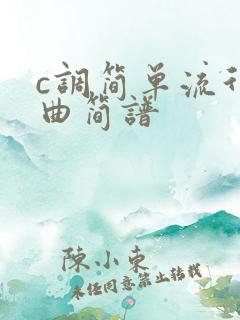 c调简单流行歌曲简谱