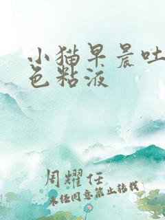 小猫早晨吐了白色粘液