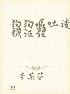 狗狗呕吐透明粘稠液体