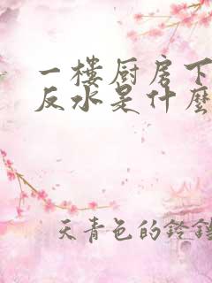 一楼厨房下水道反水是什么原因