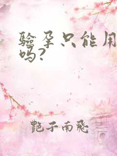 验孕只能用晨尿吗?