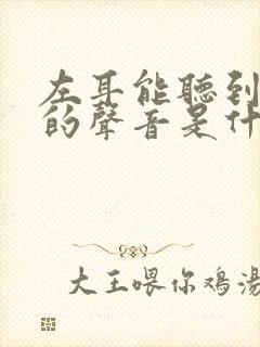 左耳能听到心跳的声音是什么原因