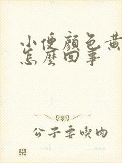 小便颜色黄色是怎么回事