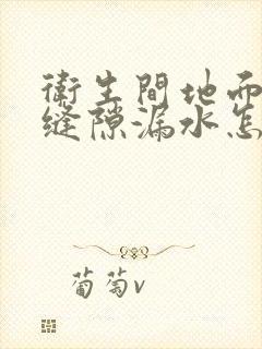 卫生间地面瓷砖缝隙漏水怎么处理