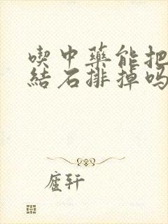 吃中药能把胆囊结石排掉吗