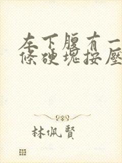 左下腹有一个长条硬块按压疼痛,容易放屁