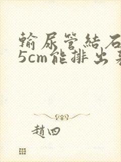 输尿管结石0.5cm能排出来吗