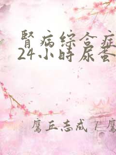 肾病综合症病人24小时尿蛋白定量常为