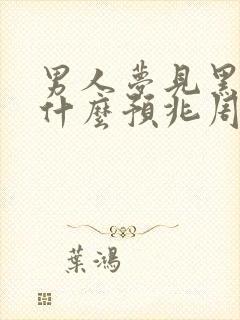 男人梦见黑蛇是什么预兆周公解梦